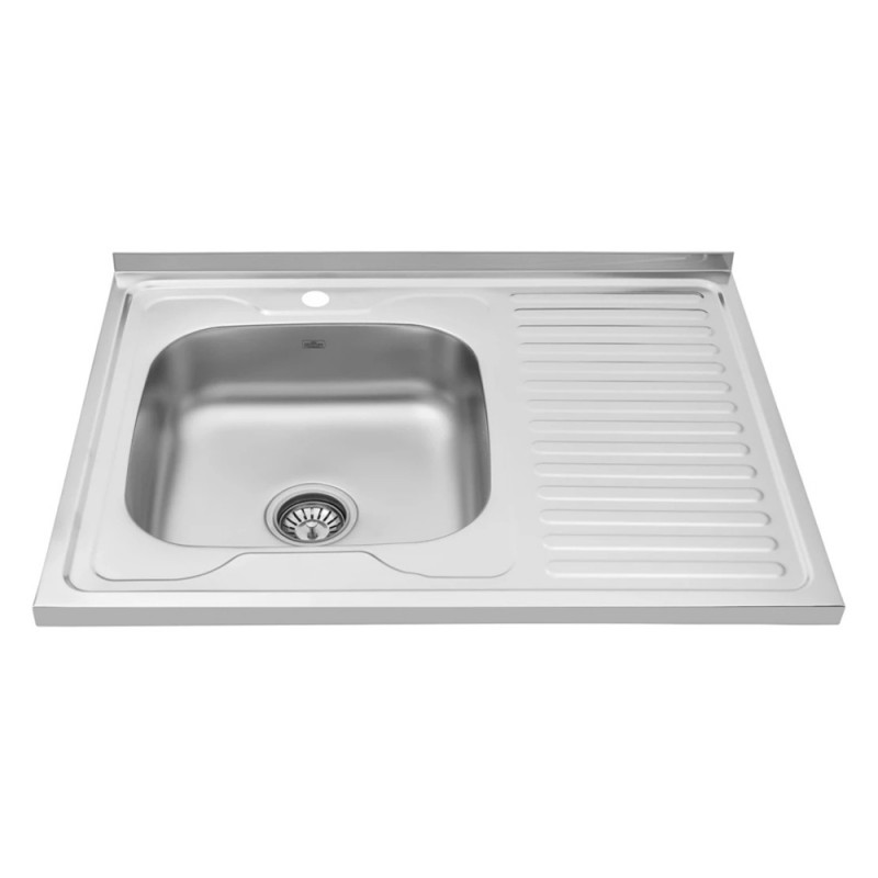 Кухонна мийка накладна Kroner KRP Dekor-6080L (0,6 мм)