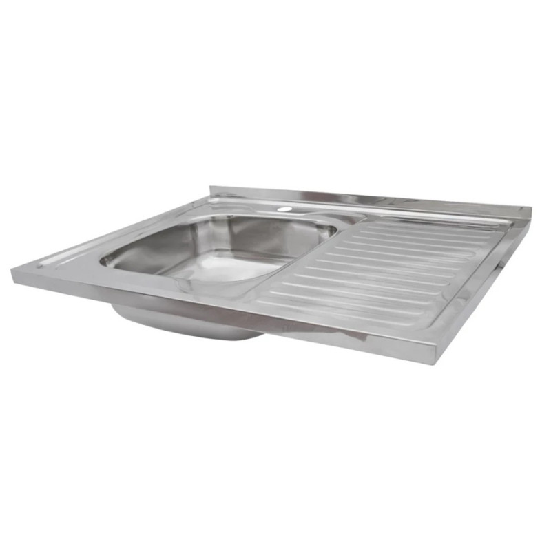 Кухонна мийка накладна Kroner KRP Polierte-6080L (0,6 мм)