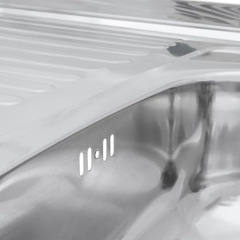 Кухонна мийка накладна Kroner KRP Polierte-6080R (0,6 мм)