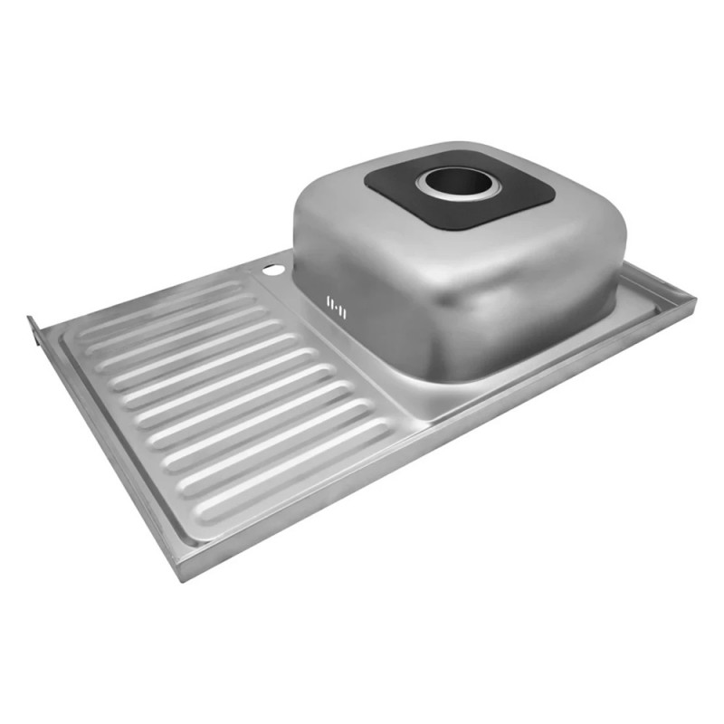 Кухонна мийка накладна Kroner KRP Satin-5080L (0,8 мм)