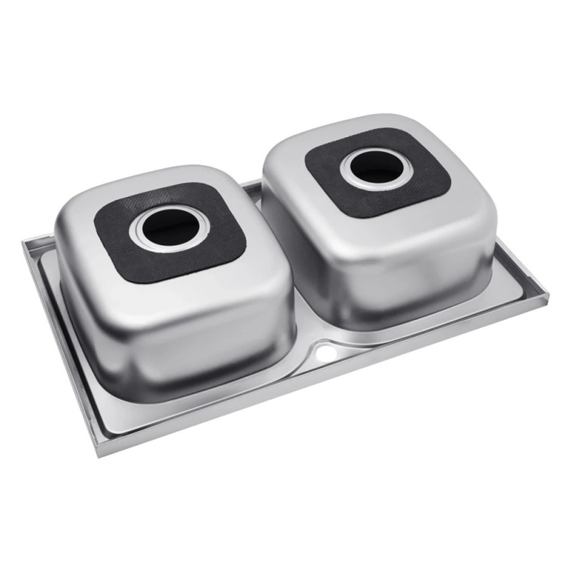 Кухонна мийка накладна Kroner KRP Satin-5080Z (0,8 мм)