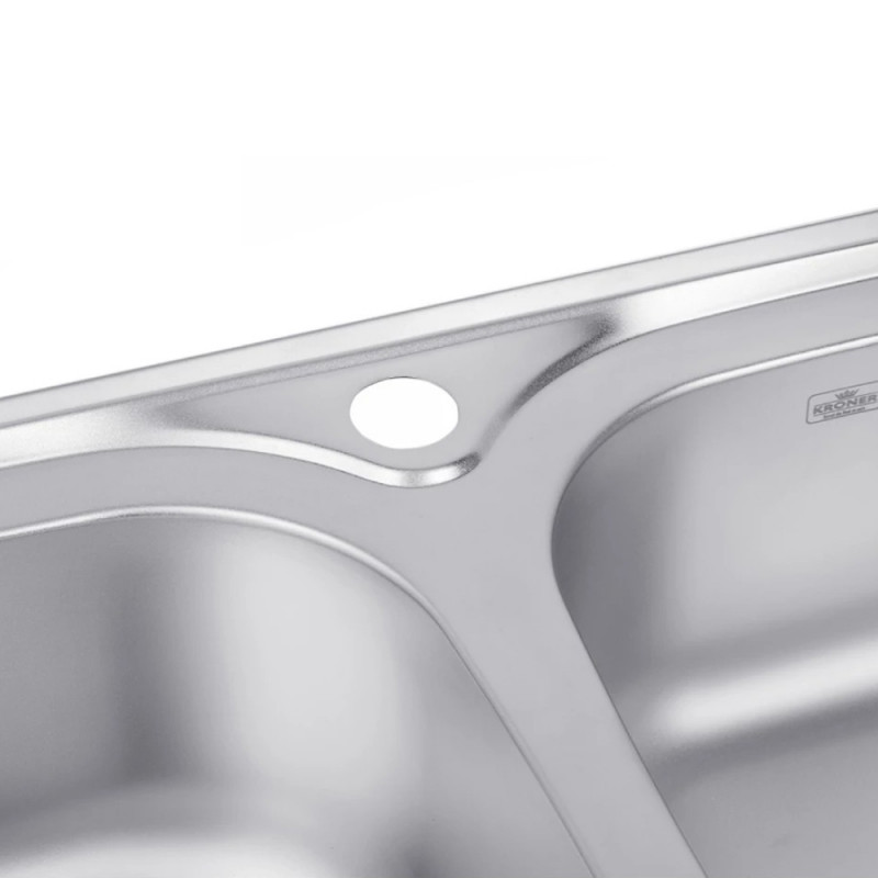 Кухонна мийка накладна Kroner KRP Satin-5080Z (0,8 мм)