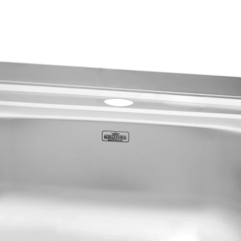 Кухонна мийка накладна Kroner KRP Satin-6060L (0,6 мм)