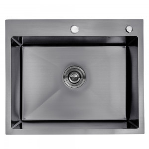 Кухонна мийка Kroner KRP Schwarze - 6050HM PVD (3,0/1,0 мм)