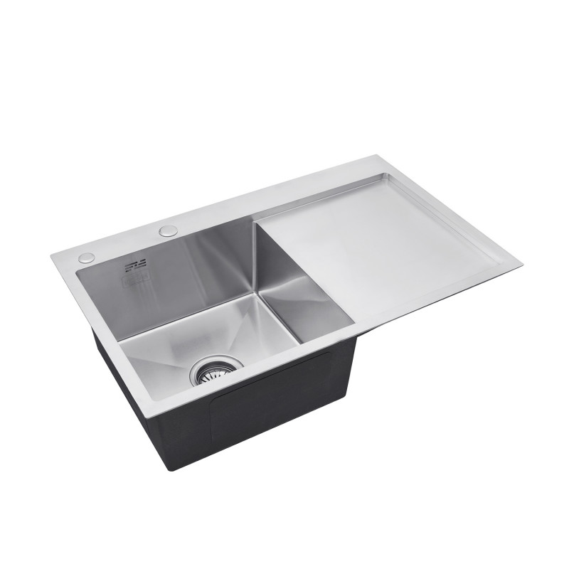 Кухонна мийка Kroner KRP Gebürstet - 7849LHM (3,0/1,0 мм)