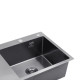 Кухонна мийка Kroner KRP Schwarze - 7849RHM PVD (3,0/1,0 мм)
