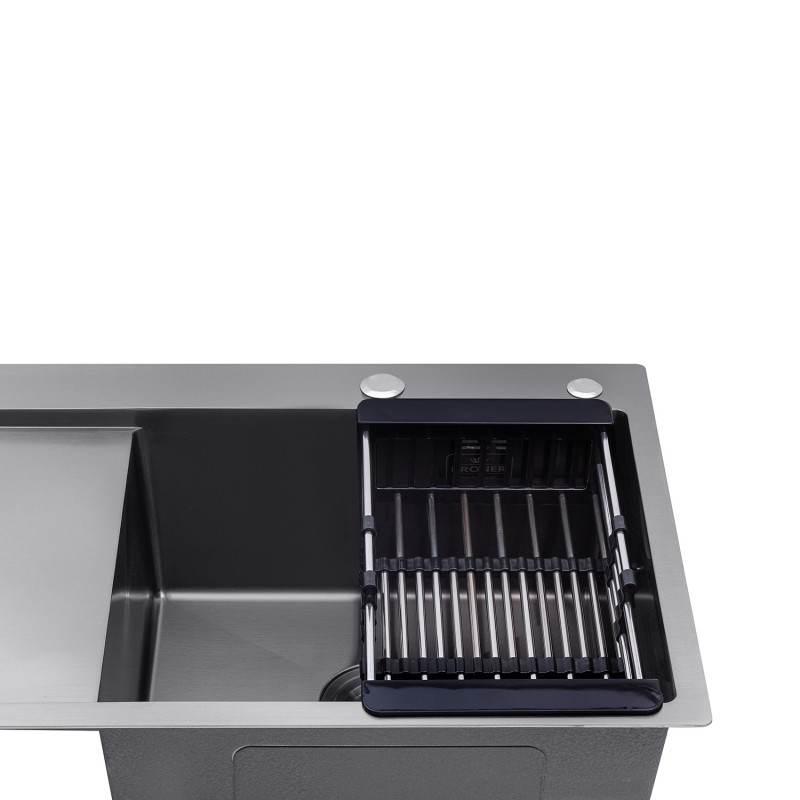 Кухонна мийка Kroner KRP Schwarze - 7849RHM PVD (3,0/1,0 мм)