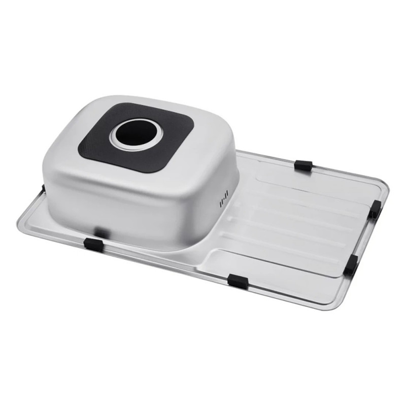 Кухонна мийка Kroner KRP Satin-7642 (0,8 мм)