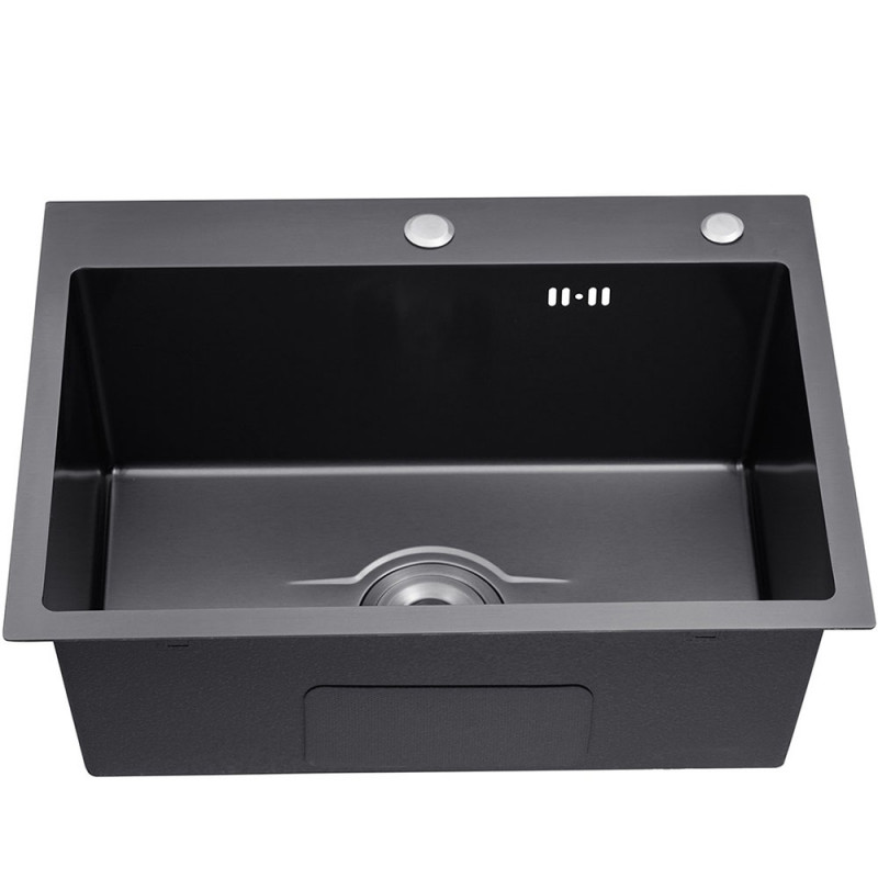 Кухонна мийка Kroner Derby KRP PVD - 6050HM (2,5/0,5 мм)