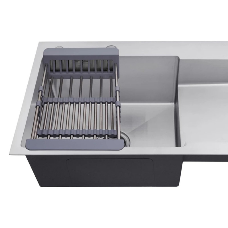 Кухонна мийка Kroner KRP Gebürstet - 7848LHM (3,0/1,0 мм)