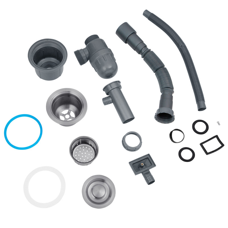 Кухонна мийка Kroner KRP Gebürstet - 6350LHM (3,0/1,0 мм)