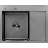 Кухонна мийка Kroner KRP Schwarze - 6350LHM PVD (3,0/1,0 мм)