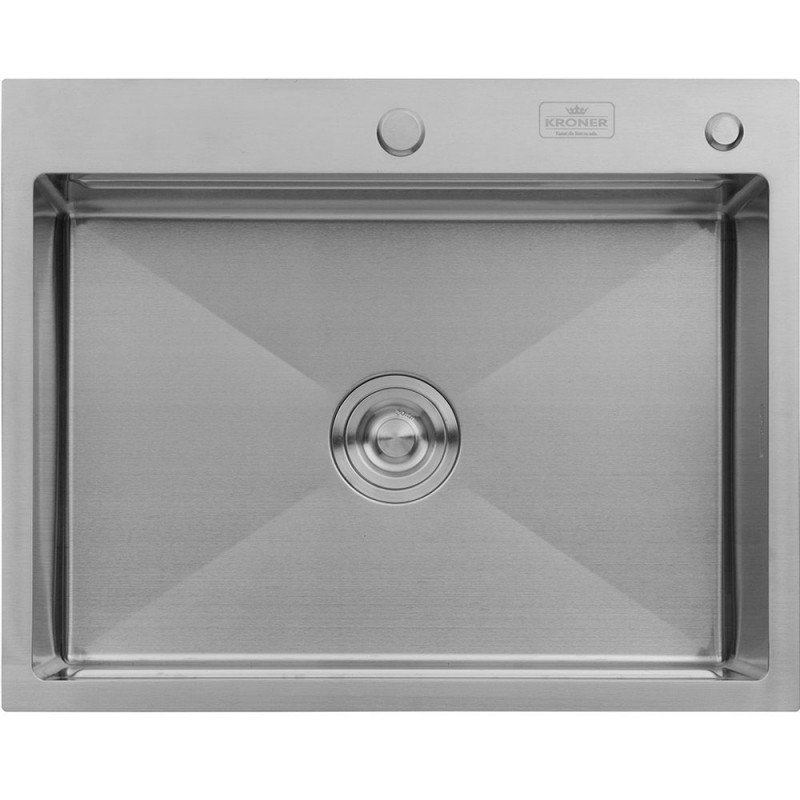 Кухонна мийка Kroner KRP Gebürstet - 6350HM (3,0/1,0 мм)