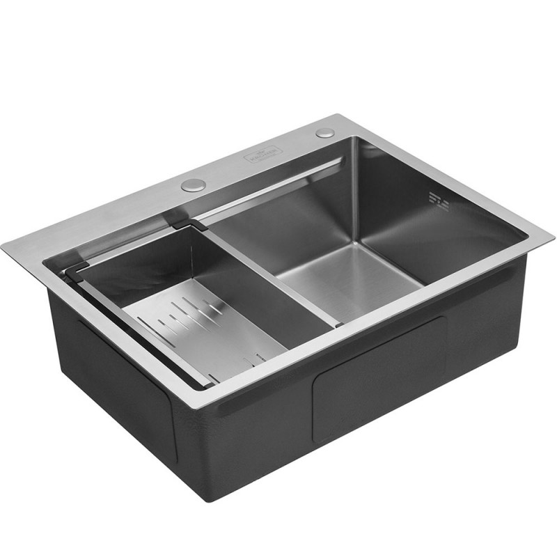 Кухонна мийка Kroner KRP Gebürstet - 6350HM (3,0/1,0 мм)