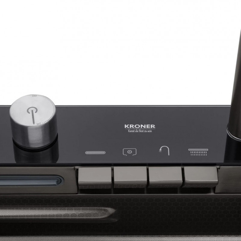 Кухонна мийка Kroner KRP Schwarze - SET7546ARTHM PVD (3.0/0.8 мм)