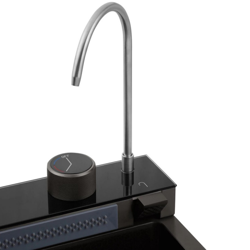 Кухонна мийка Kroner KRP Schwarze - SET7546ARTHM PVD (3.0/0.8 мм)