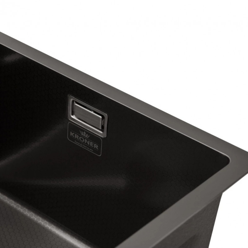 Кухонна мийка Kroner KRP Schwarze - SET7546ARTHM PVD (3.0/0.8 мм)