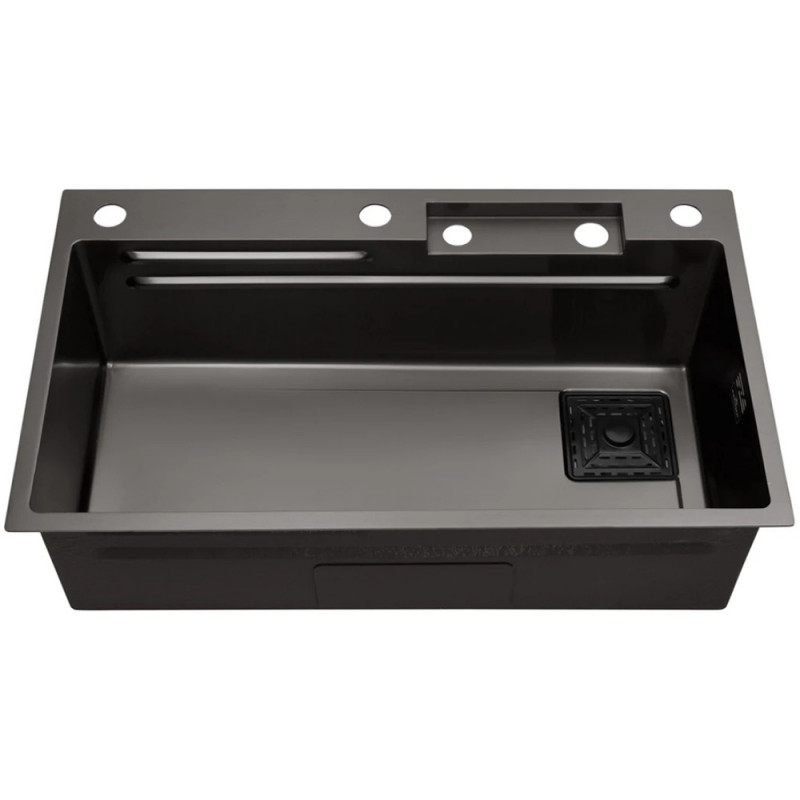 Кухонна мийка Kroner KRP Schwarze - SET7545HM PVD (3/0/0.8 мм)