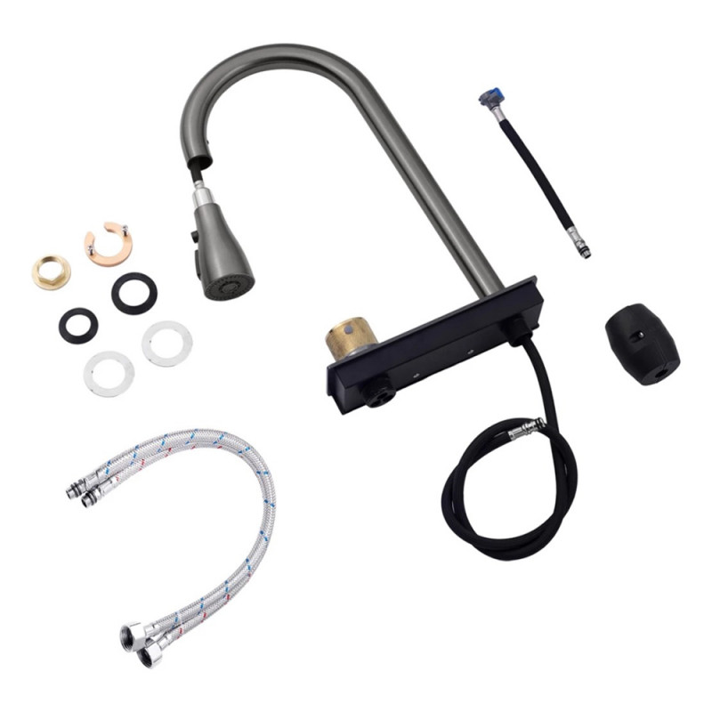 Кухонна мийка Kroner KRP Schwarze - SET7545NB PVD (3.0/0.8 мм)