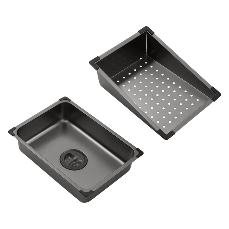 Кухонна мийка Kroner KRP Schwarze - SET7545NB PVD (3.0/0.8 мм)