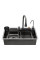 Кухонна мийка Kroner KRP Schwarze - SET7545NB PVD (3.0/0.8 мм)
