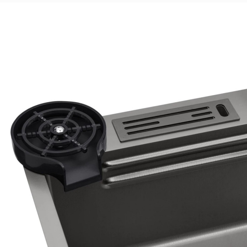 Кухонна мийка Kroner KRP Schwarze - SET7545NB PVD (3.0/0.8 мм)