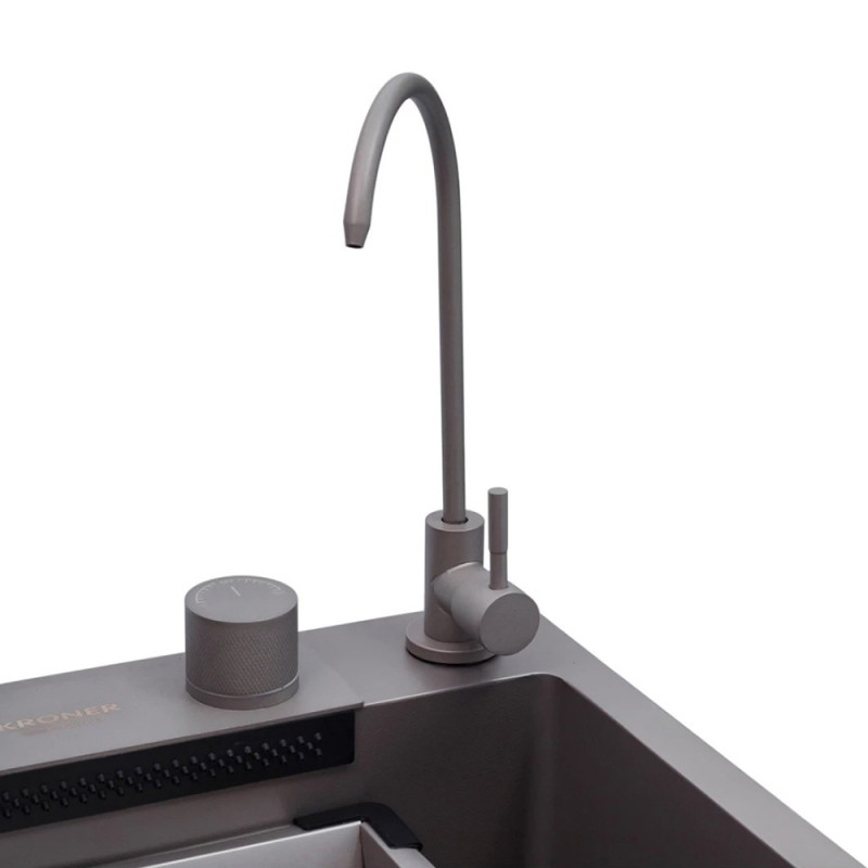 Кухонна мийка Kroner KRP Schwarze - SET7545NG PVD (3.0/0.8 мм)