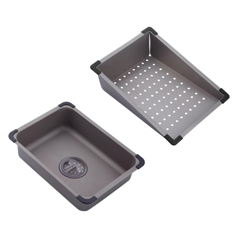 Кухонна мийка Kroner KRP Schwarze - SET7545NG PVD (3.0/0.8 мм)