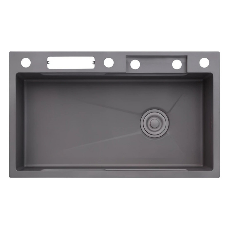 Кухонна мийка Kroner KRP Schwarze - SET7545NG PVD (3.0/0.8 мм)