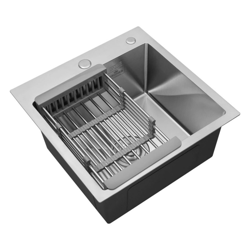 Кухонна мийка Kroner KRP Gebürstet - 4545HM (3.0/1.0 мм)