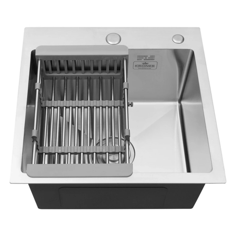 Кухонна мийка Kroner KRP Gebürstet - 4545HM (3.0/1.0 мм)