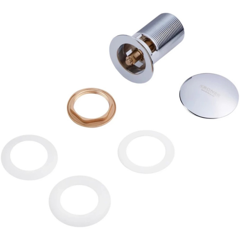 Донний клапан для раковин Kroner KRM - C962 1 1/4" з переливом