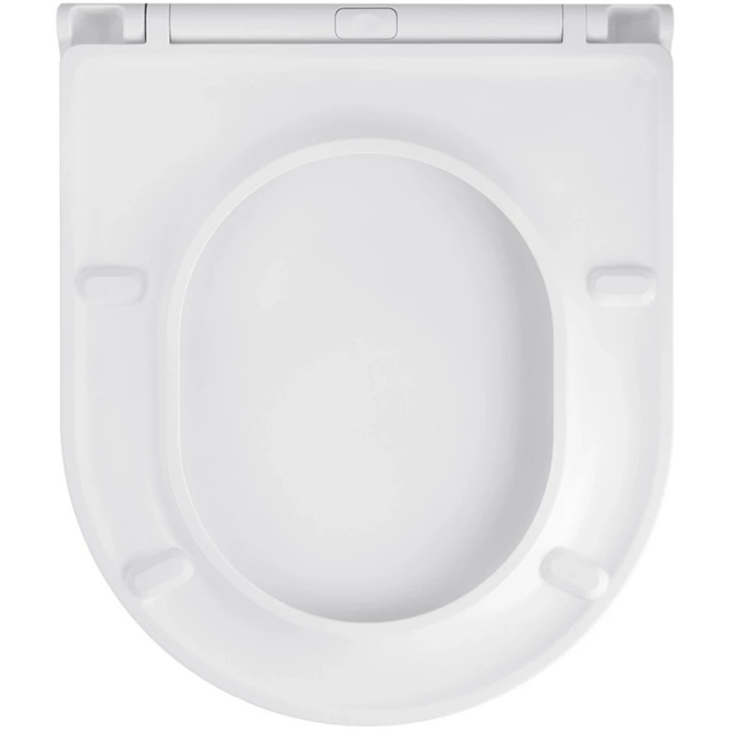 Унітаз підвісний Kroner Harz WHI493736 RIMLESS безобідковий з сидінням Slim Duroplast / Soft-close / Quick relase