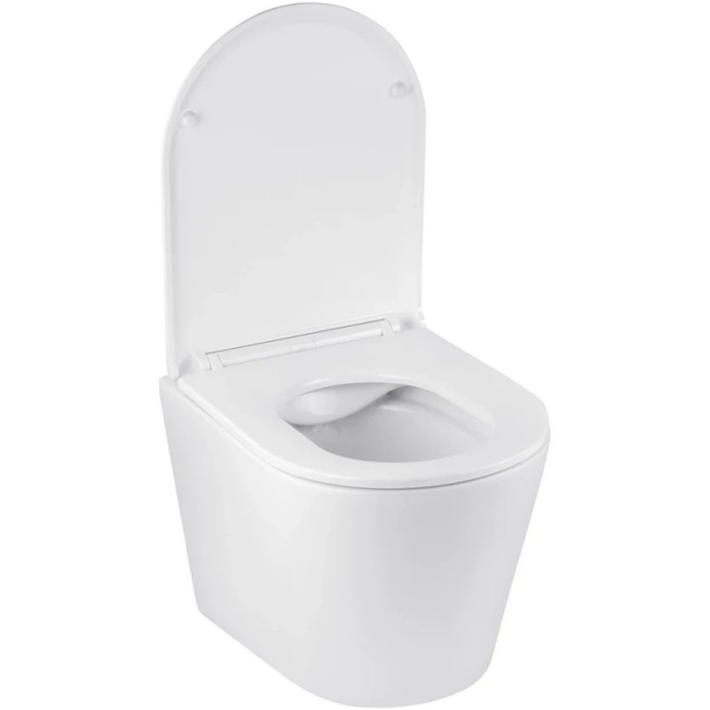 Унітаз підвісний Kroner Armada WHI513636 RIMLESS безобідковий з сидінням Slim Duroplast / Soft-close / Quick relase