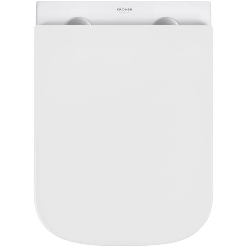 Унітаз підвісний Kroner Eifel WHI493436 RIMLESS безобідковий з сидінням Slim Duroplast / Soft-close / Quick relase