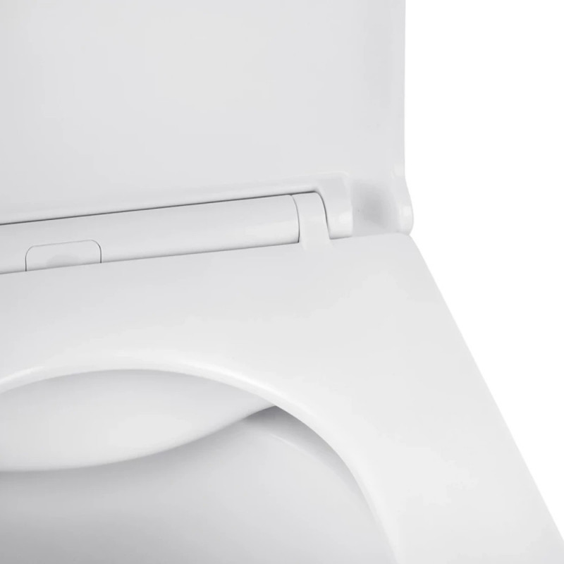Унітаз підвісний Kroner Eifel WHI493436 RIMLESS безобідковий з сидінням Slim Duroplast / Soft-close / Quick relase