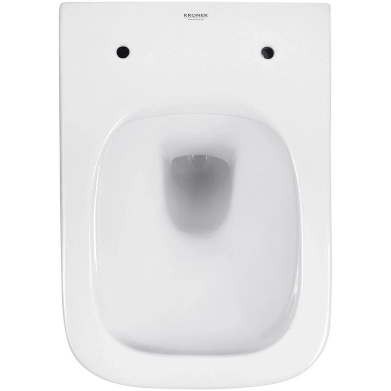 Унітаз підвісний Kroner Eifel WHI493436 RIMLESS безобідковий з сидінням Slim Duroplast / Soft-close / Quick relase