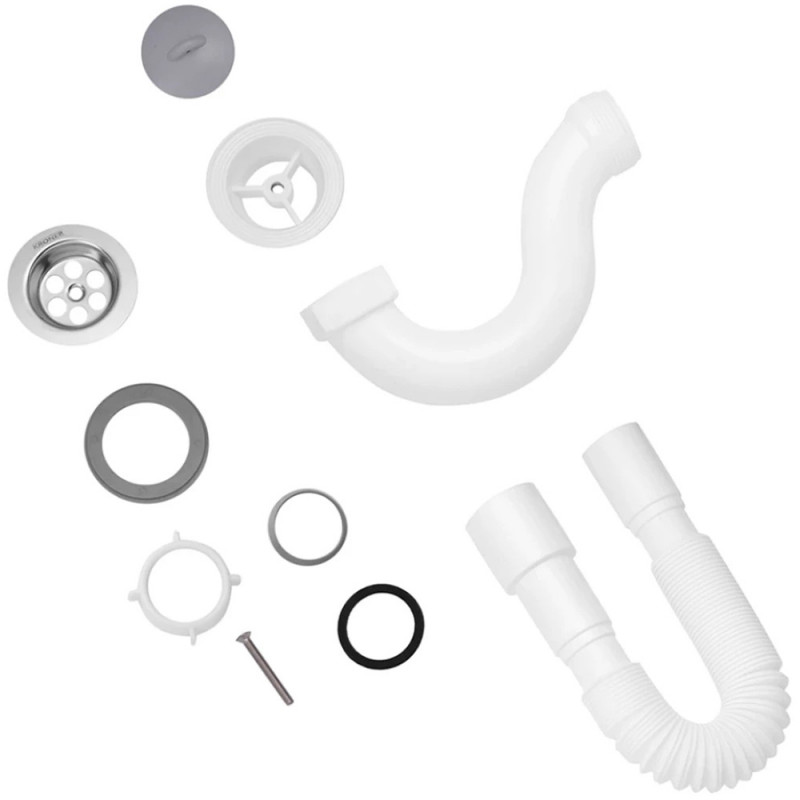 Сифон для душового піддона Kroner KRP - ST01 1 1/2"х40/50 мм прямоточний