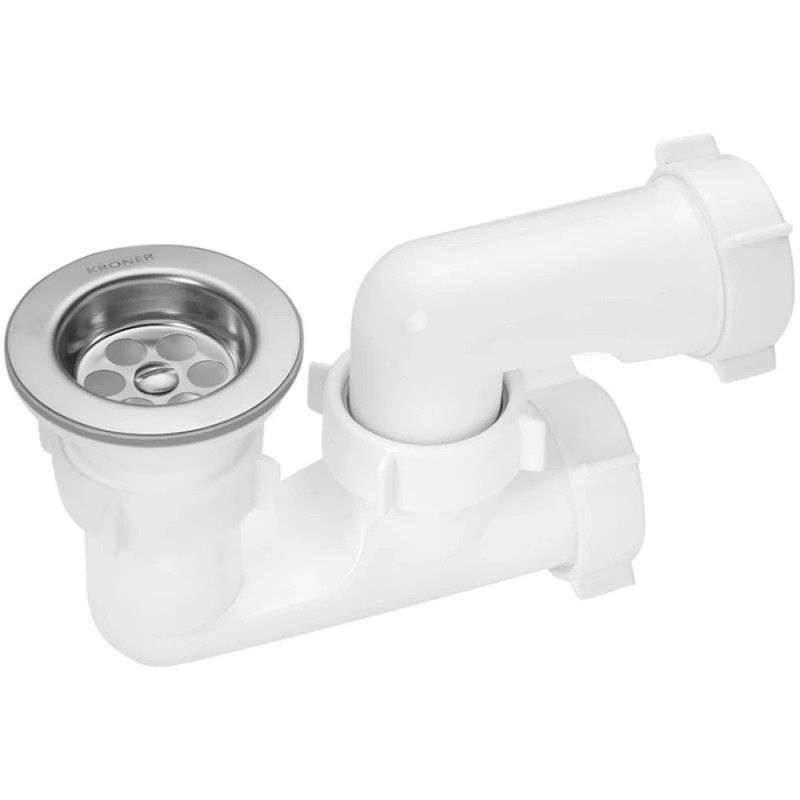 Сифон для душового піддона Kroner KRP - ST02 1 1/2"х40/50 мм з ревізією