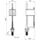 Наливний клапан для бачка унітаза Kroner KRP - ВV57 з нижнім підведенням 1/2"