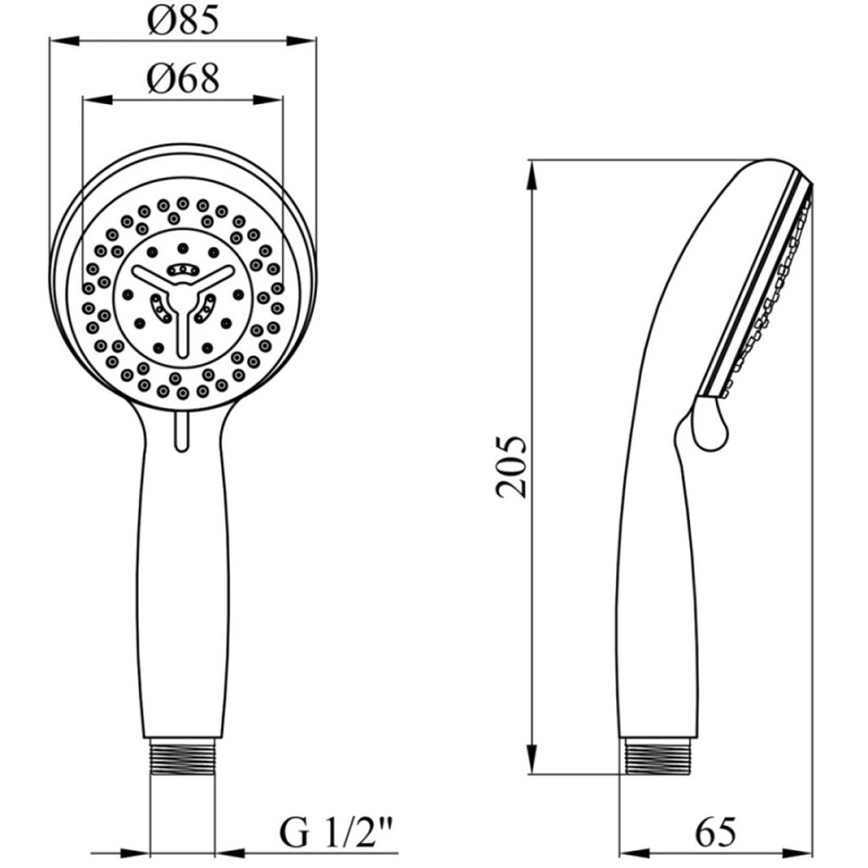 Лійка для ручного душу Kroner KRM - C706