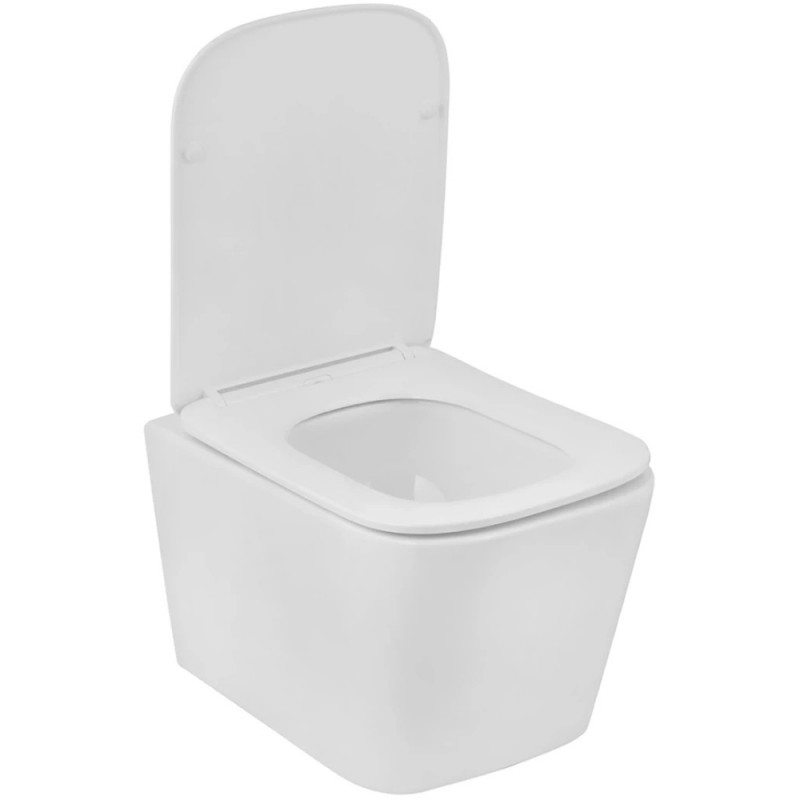 Унітаз підвісний Kroner Eifel WHI483429 TORNADO безобідковий з сидінням