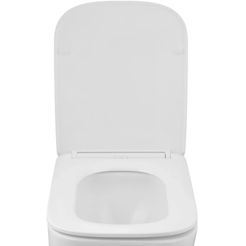 Унітаз підвісний Kroner Eifel WHI483429 TORNADO безобідковий з сидінням