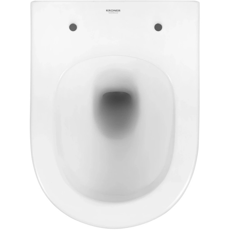 Унітаз підвісний Kroner Harz WHI483632 TORNADO безобідковий з сидінням