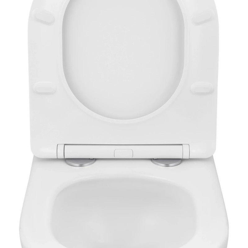 Унітаз підвісний Kroner Harz WHI483632 TORNADO безобідковий з сидінням