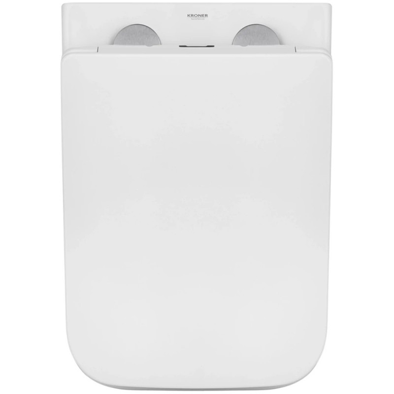 Унітаз підвісний Kroner Eifel WHI523629 RIMLESS безобідковий з сидінням (KE523629WHIR)