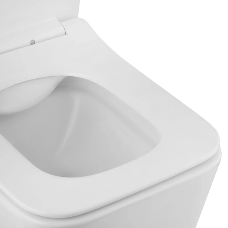 Унітаз підвісний Kroner Eifel WHI523629 RIMLESS безобідковий з сидінням (KE523629WHIR)