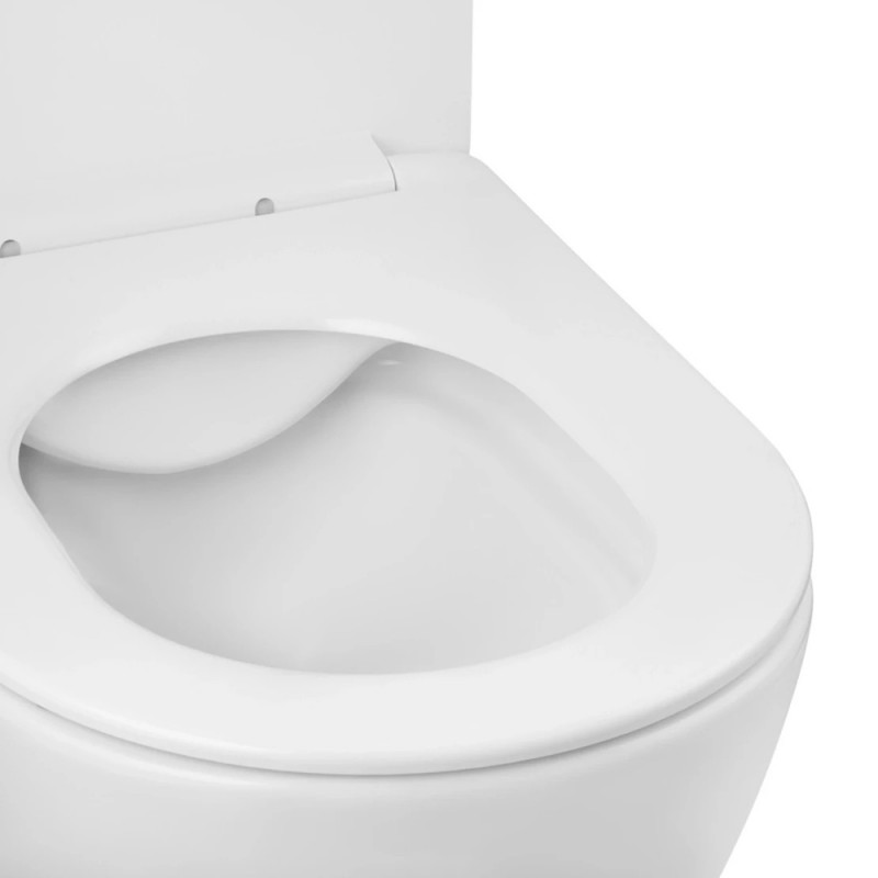 Унітаз підвісний Kroner Harz WHI523632 RIMLESS безобідковий з сидінням