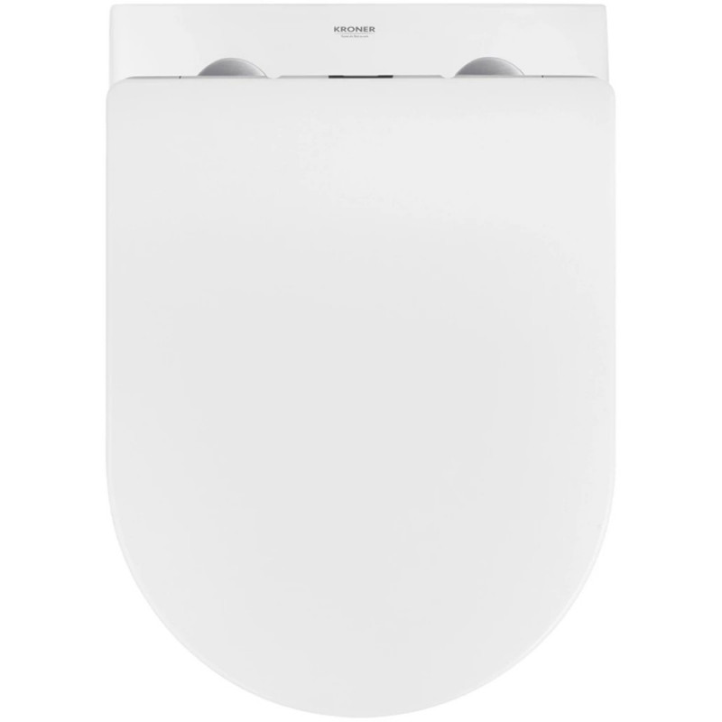 Унітаз підвісний Kroner Harz WHI523632 RIMLESS безобідковий з сидінням