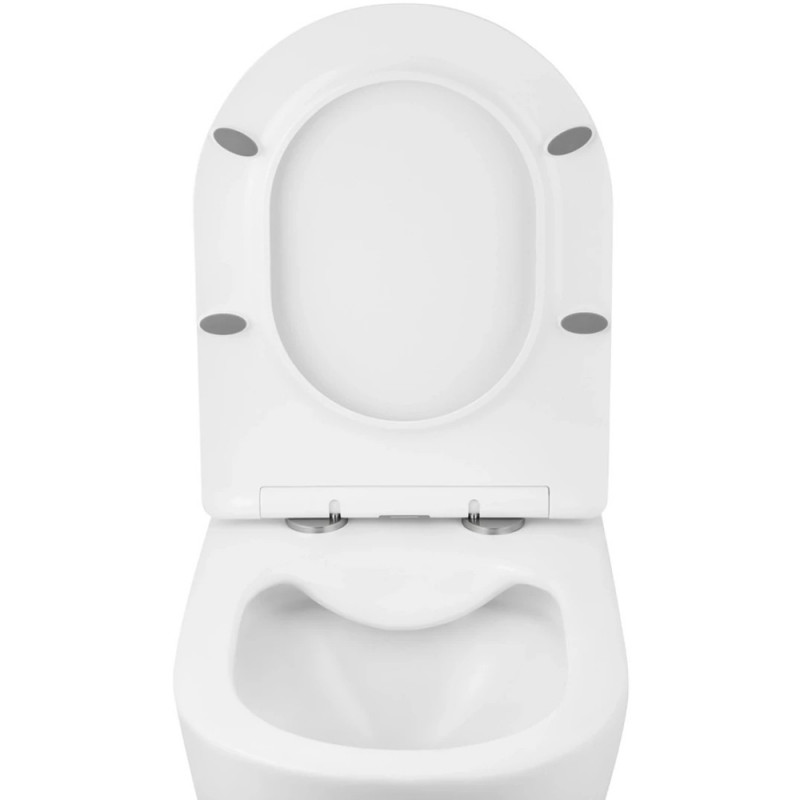 Унітаз підвісний Kroner Harz WHI523632 RIMLESS безобідковий з сидінням